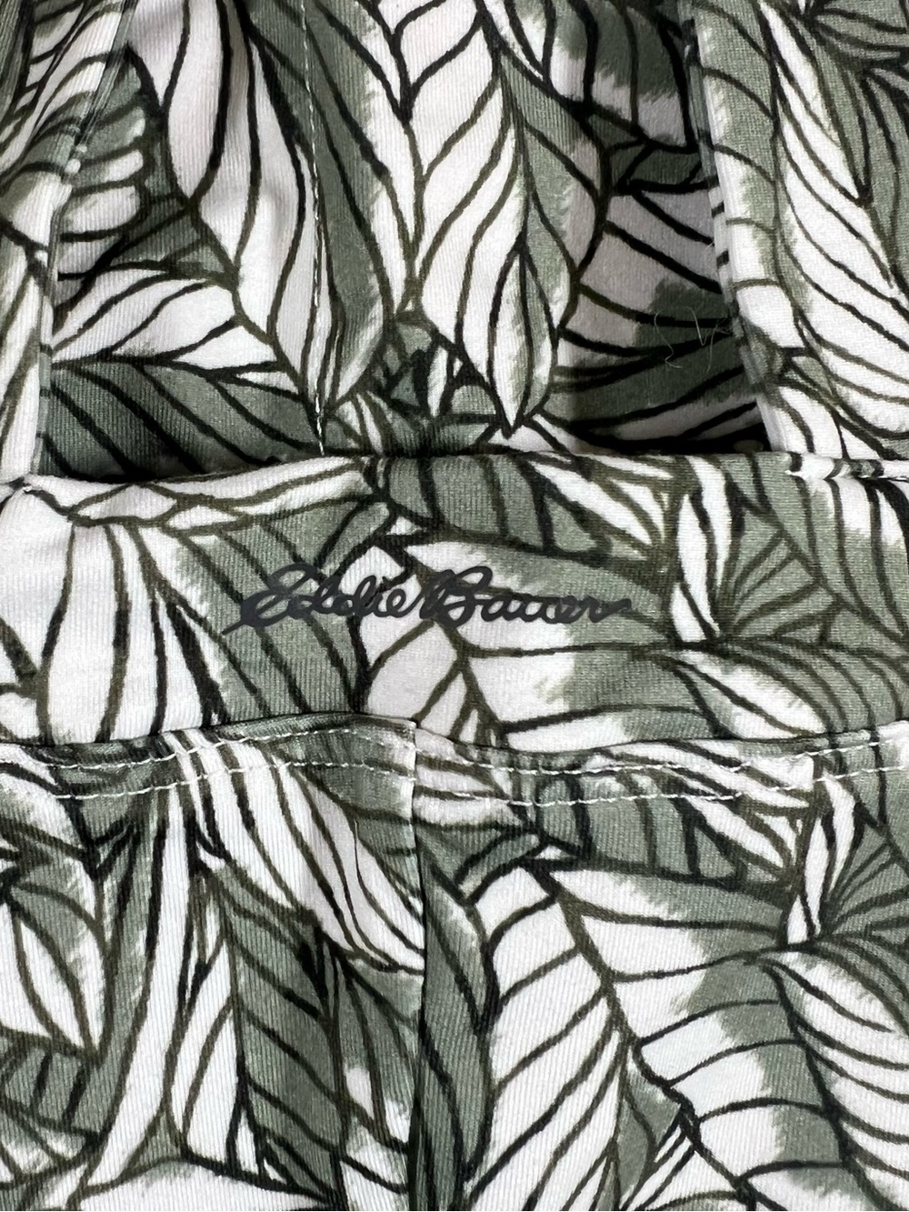 Eddie Bauer Harmony Active Dress Moisture Wick Built-In Bra Green Palm Print XS - Picture 11 of 11